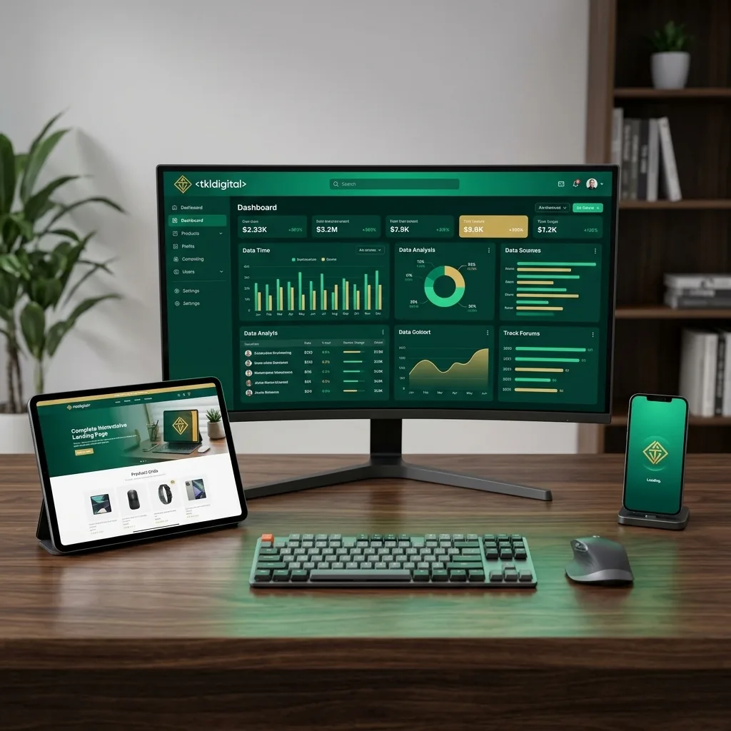 Dashboard analityczny — multi-device responsive design