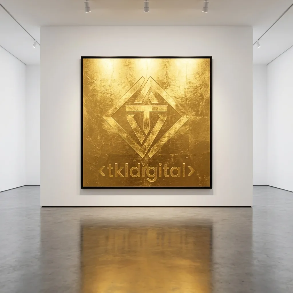 Logo jako eksponat w galerii sztuki